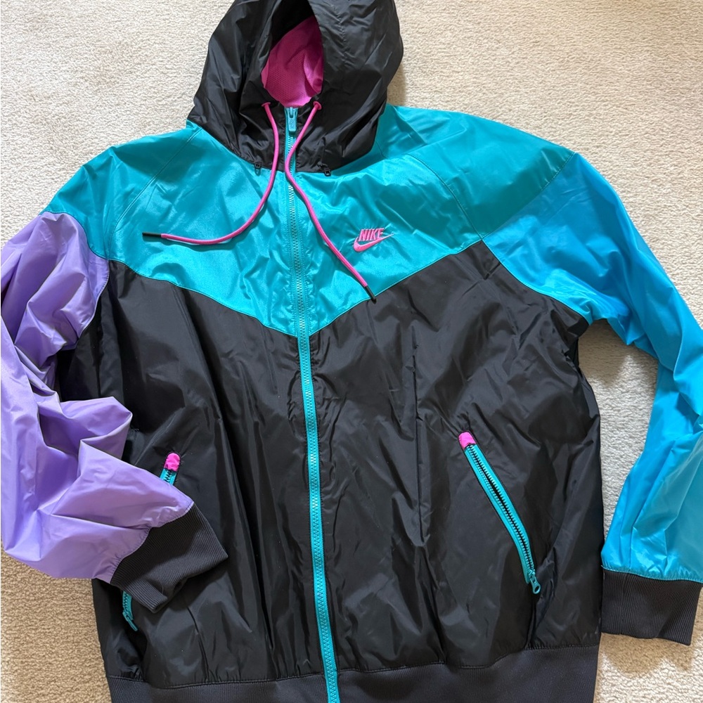 Nike Pink and Turquoise Mesh Jacket